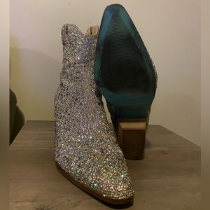 Betsey Johnson Diva Rhinestone Booties